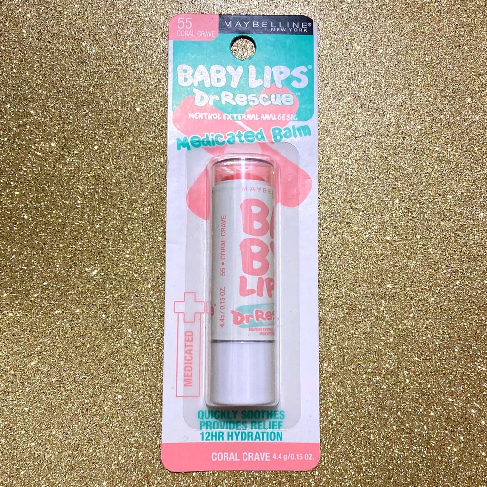 NEW Maybelline Baby Lips Dr Rescue Medicated Lip Balm #55 Coral Crave